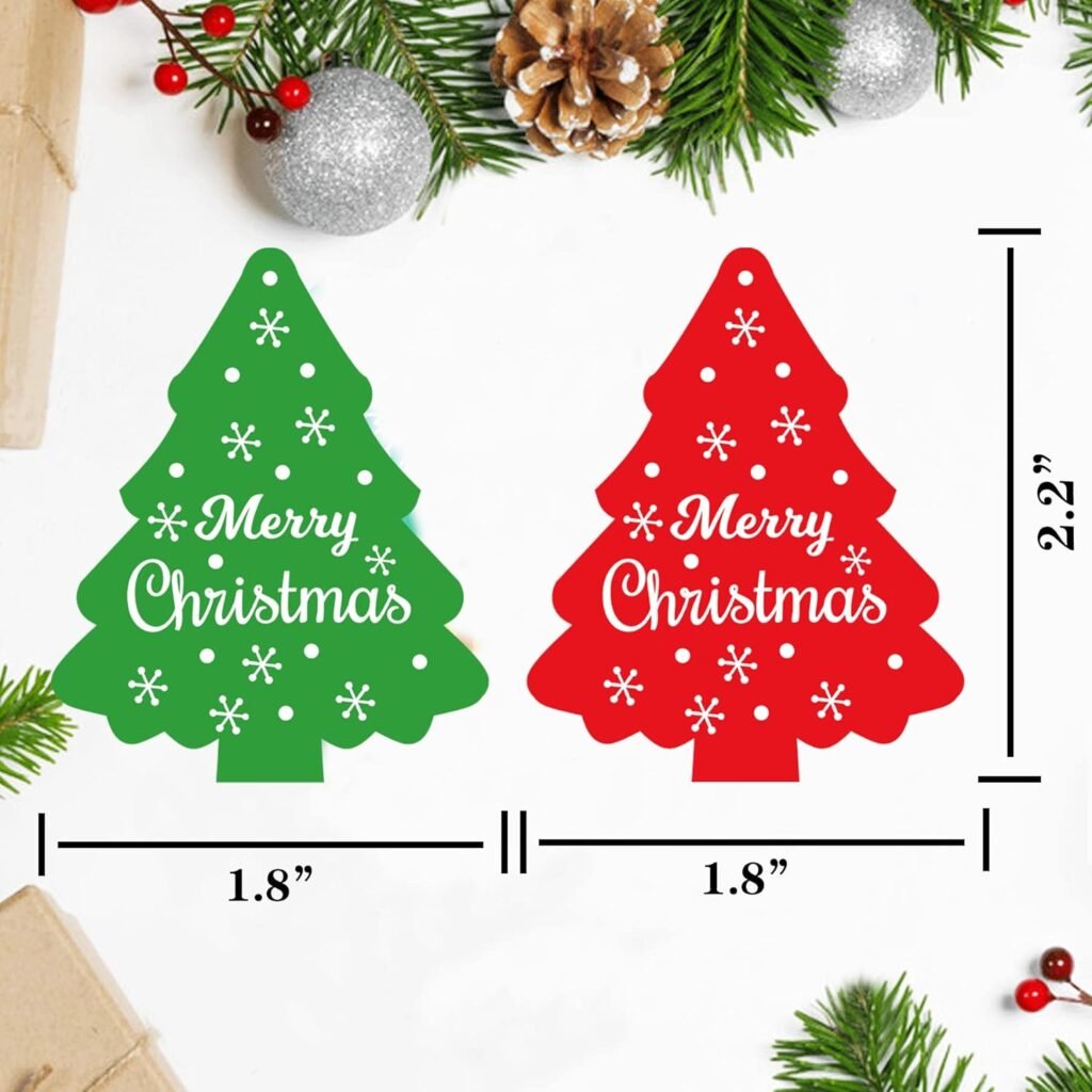 300 Pcs Christmas Envelope Seal Stickers Christmas Tree Labels Merry Christmas Stickers for Gift Invitation Greeting Card Envelopes - Christmas Tags Xmas Holiday Stickers for Christmas Party Favors