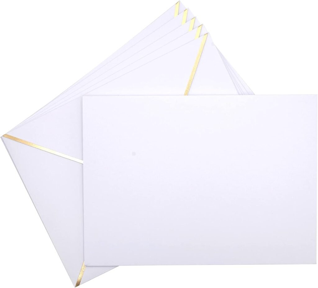 A7 Envelopes - 25-Pack V Flap Foil Border Luxury Mailing Envelopes for 5 x 7 Cards - for Wedding, Invitations, Baby Shower, Graduation, Birthday, Bridal Shower, Christmas - 5.25 x 7.25 (Burgundy)