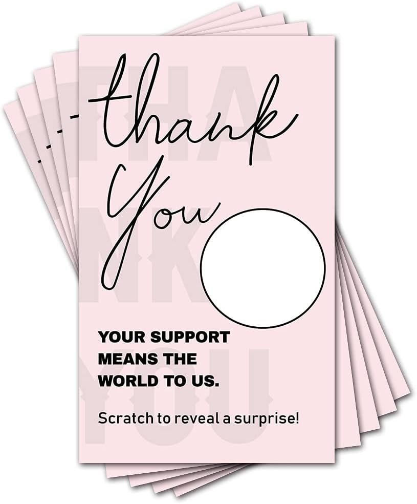 50 Blank Gift Certificate Scratch Off Cards Vouchers for Small Business Restaurant, Spa Beauty Makeup Hair Salon, Christmas Birthday Holiday, Wedding Bridal Baby Shower Favors Games (L335)
